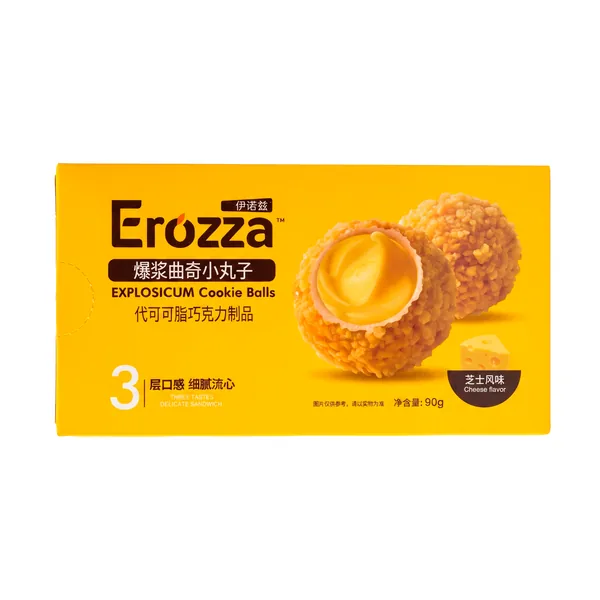 Erozza Cookie Balls, вафельные шарики с сырной начинкой, 90 г