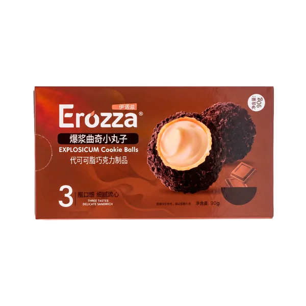 Erozza Cookie Balls, вафельные шарики с шоколадной начинкой, 90 г