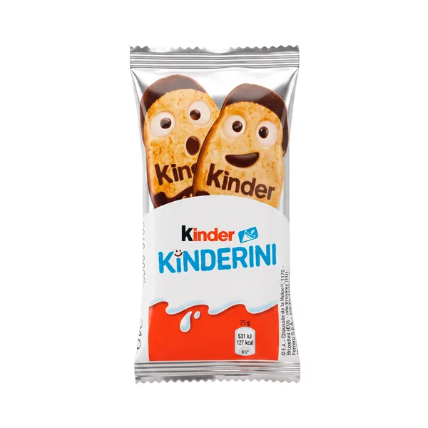 Kinderini, мини-печенье с молочным шоколадом, 100 г